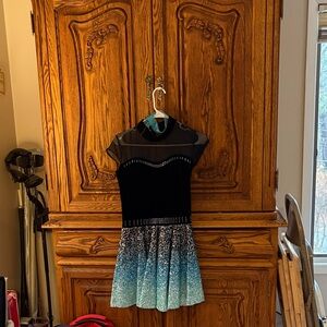 Black and Blue Gradient Dress